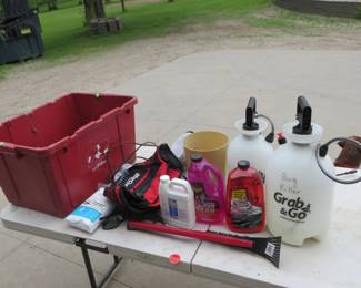 Lot 440. Box lot of garage supplies