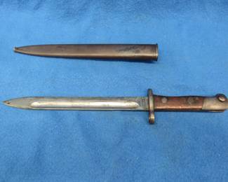 Lot 310. CZ Turkish Mauser bayonet and sheath in very good condition.