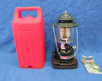 Lot 201. 1986 Coleman two-mantle propane lantern with carrying case