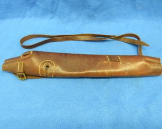 Lot 219. Rare leather receiver guard for a 1909 Argentinian Mauser like the one being sold in lot 301