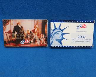 Lot 66. 2007 S US Mint proof set. 14 coins total.