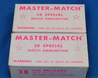 Lot 246. Two boxes of 50 each (100 total) Master-Match 38 Special wad-cutter reloads