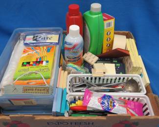 Lot 255. Box lot of household products