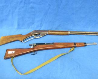 Lot 350. Daisy Red Rider with compression and a saddle ring. Kadet toy trainer rifle.