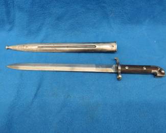 Lot 309. M 1914 Swedish Mauser bayonet and sheath. Very good condition.