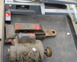 Lot 447. Laminate cutter, motor, and hitch