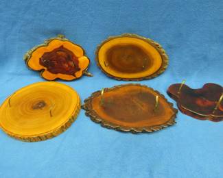 Lot 149. Five different hand-crafted tree slab display boards just waiting for your artistry