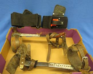 Lot 31. A set of climbing spikes