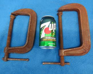 Lot 156. 6" and 5" C-clamps