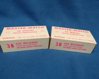 Lot 242. Two boxes of 50 each (100 total) Master-Match 38 Special wad-cutter reloads