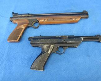Lot 352. Two .177 pistols. Daisy Model 188 with compression, Crosman American Classic Model 1377 with no compression, and over 7000 BBs.