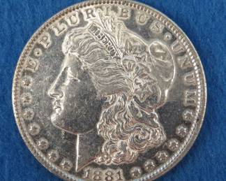 Lot 28. 1881 O Morgan Silver dollar