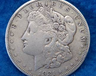 Lot 386. 1921 S Morgan silver dollar