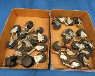 Lot 92. Two boxes of casters