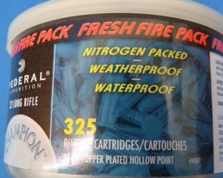 Lot 139. 325 Federal .22 Long Rifle rounds in a nitrogen sealed can