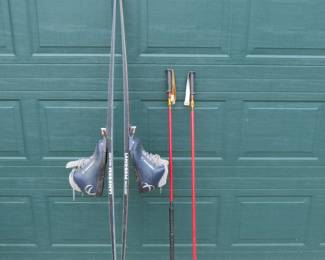 Lot 50. Landsem waxless cross-country skis with Finmark 10.5 boots and poles