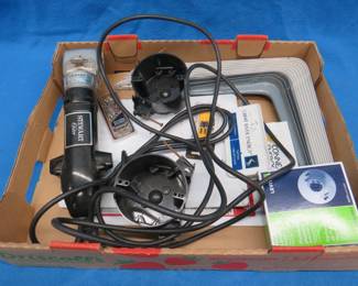 Lot 55. Stewart by Oster Model 510A Clipmaster, shelf brackets, and more