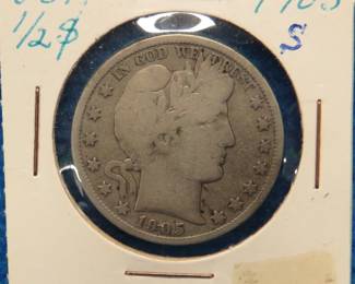 Lot 67. 1905 S Barber half dollar