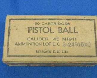 Lot 48. 50 M1911 .45 Caliber rounds
