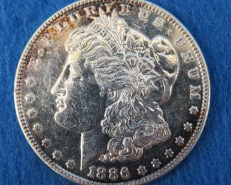 Lot 11. 1886 P Morgan Silver dollar