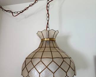 Vintage shell petal chandelier