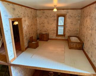 Handmade Victorian Style Dollhouse with Lighting! Size is approximately 5'w x 46"h x 27"d. (Miniature furniture & accessories sold separately).