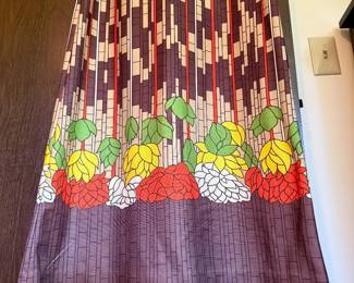 Vintage Leslie Fay '70s Stained Glass Floral Mod Dress