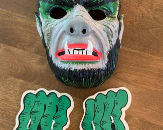 Vintage Ben Cooper Wolfman Werewolf Halloween Mask
