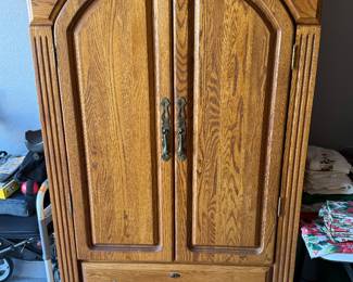 Oak armoire.