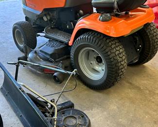 Husquavarna 54" riding lawnmower with plow