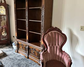 Armchair. Bookcase