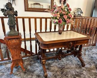 Antique marble top table