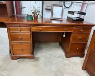 Executive desk and credenza
