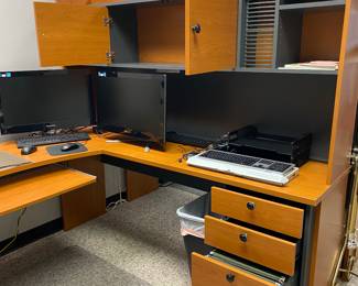 Computers, keyboards, monitors