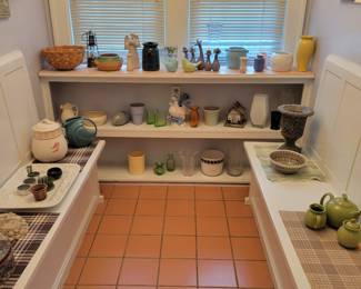 Lots of vases and kitchen item