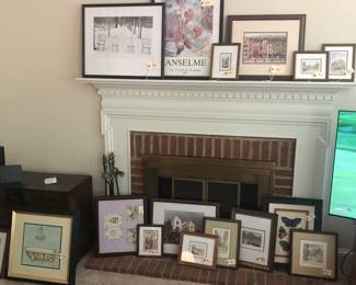 Lots of beautifully framed art