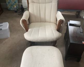 Glider and ottoman