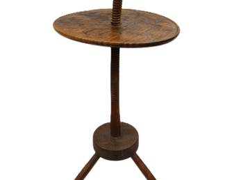 ANTIQUE ADJUSTABLE HEIGHT CANDLE STAND