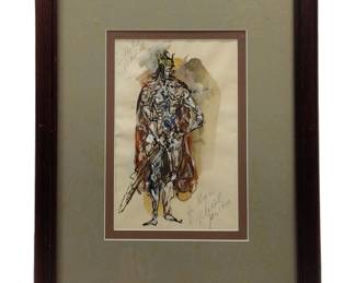 KENNETH CALLAHAN (1905-1986 PNW) MIXED MEDIA "MACBETH"