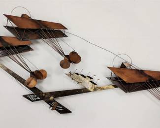 CURTIS JERE METAL WALL ART SCULPTURE