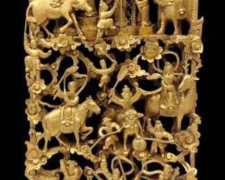 CHINESE GILDED STORY PANEL