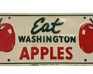 EAT WASHINGTON APPLES LICENSE PLATE