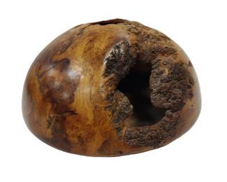 SIGNED BURL WALNUT VASE
