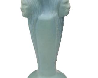 VAN BRIGGLE THREE NATIVE AMERICAN FACES VASE