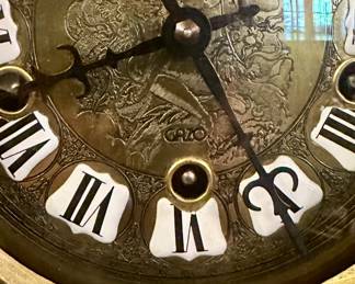 Close up of the face of the Gazo clock