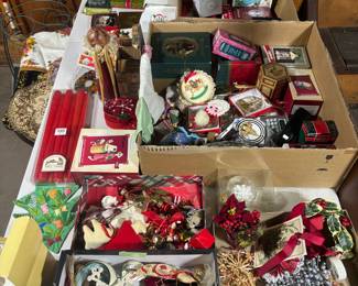 Massive amount of Christmas ornaments