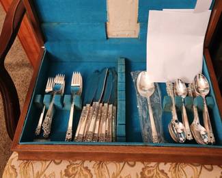 Silver Plated Flatware Service in box