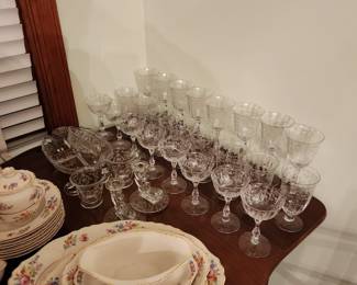 Fostoria American Water Goblets, Ice Teas, Champagne Coupes, Candlesticks and more