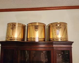 Large Brass Planters inc Lion Head