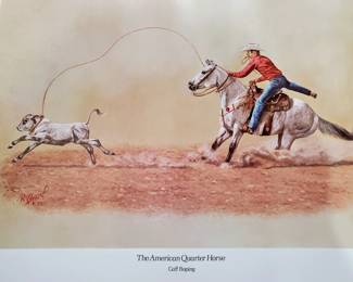 Randy Steffen – American Quarter Horse Series (1970s)
Vintage Western art posters featuring ranch life and competitive riding.